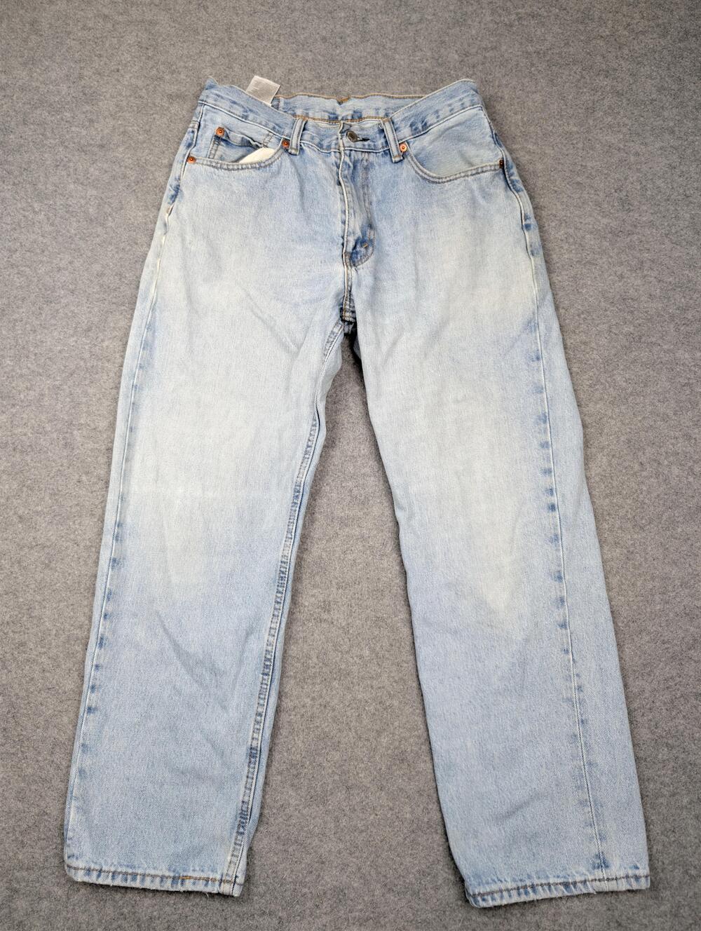 Levi's 550 Jeans Mens 33x30 Blue Light Wash Relaxed Tapered Denim Pants Zip Fly